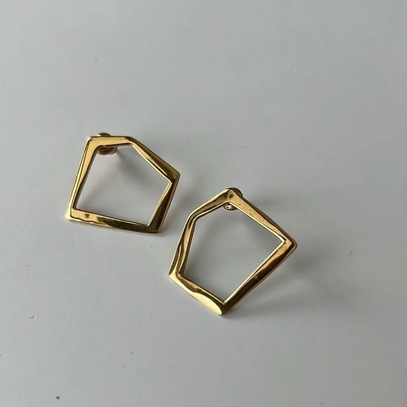 Addison Weeks Jewelry - 24k gold plated geometric earrings